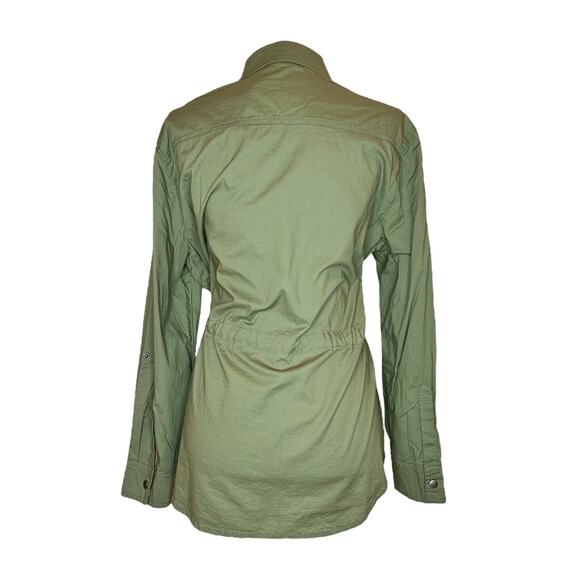 Women's Utility Jacket Green Size 10 Cotton Long Sleeve Khaki NWT Coco Y Club - Picture 2 of 2